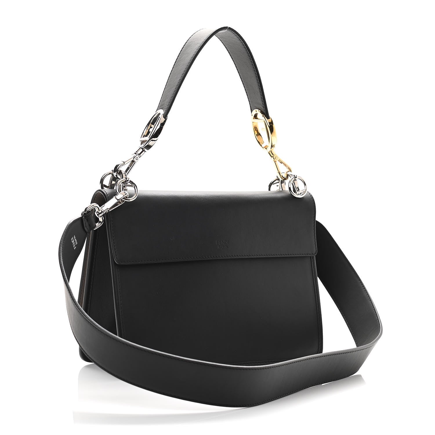 Fendi Vitello Century Opaco F is Fendi Kan I Shoulder Bag Black 3 of 11