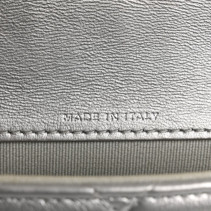 Chanel Metallic Lambskin Quilted Mini Giant CC Flap Argent 7 of 13