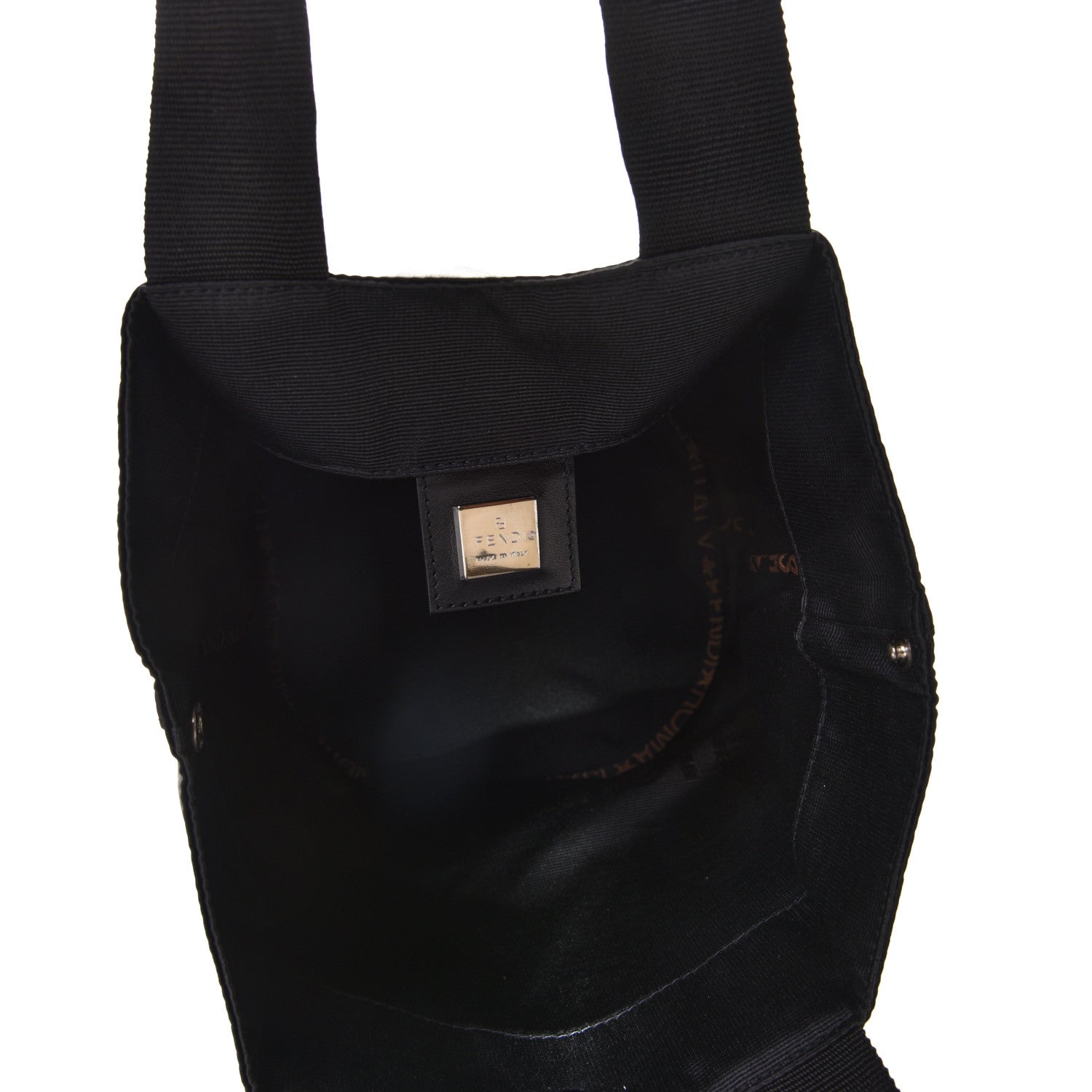 Fendi FF Canvas Bucket Bag Black 6 of 7