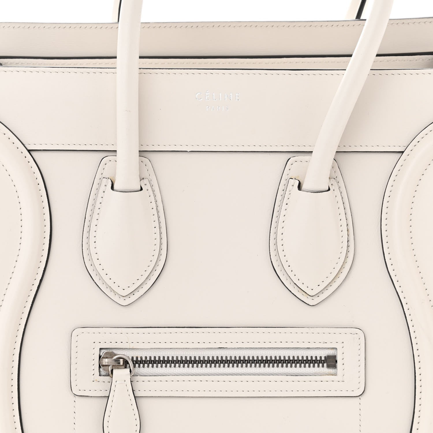 Celine Smooth Calfskin Micro Luggage White 9 of 16