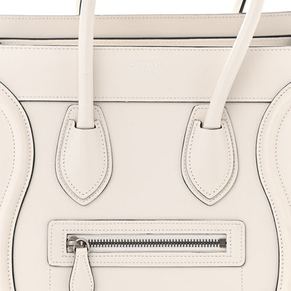 Celine Smooth Calfskin Micro Luggage White 9 of 16