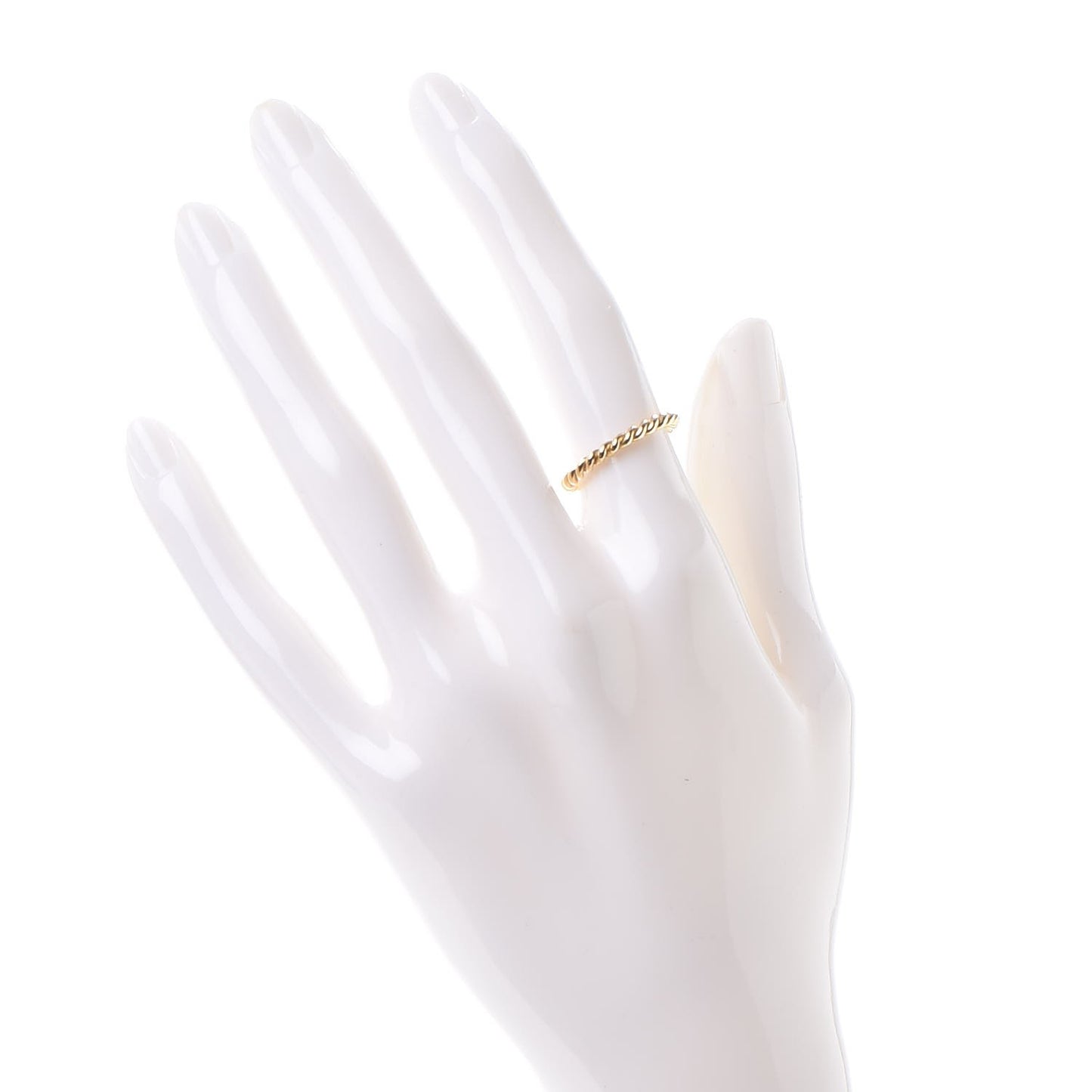 18K Yellow Gold Narrow Twist Ring 49 5