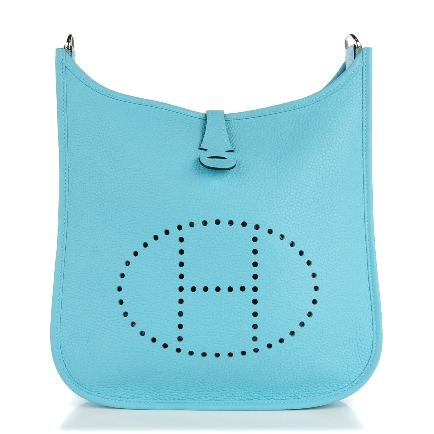 Hermes Taurillon Clemence Evelyne III PM Bleu Atoll 1 of 12