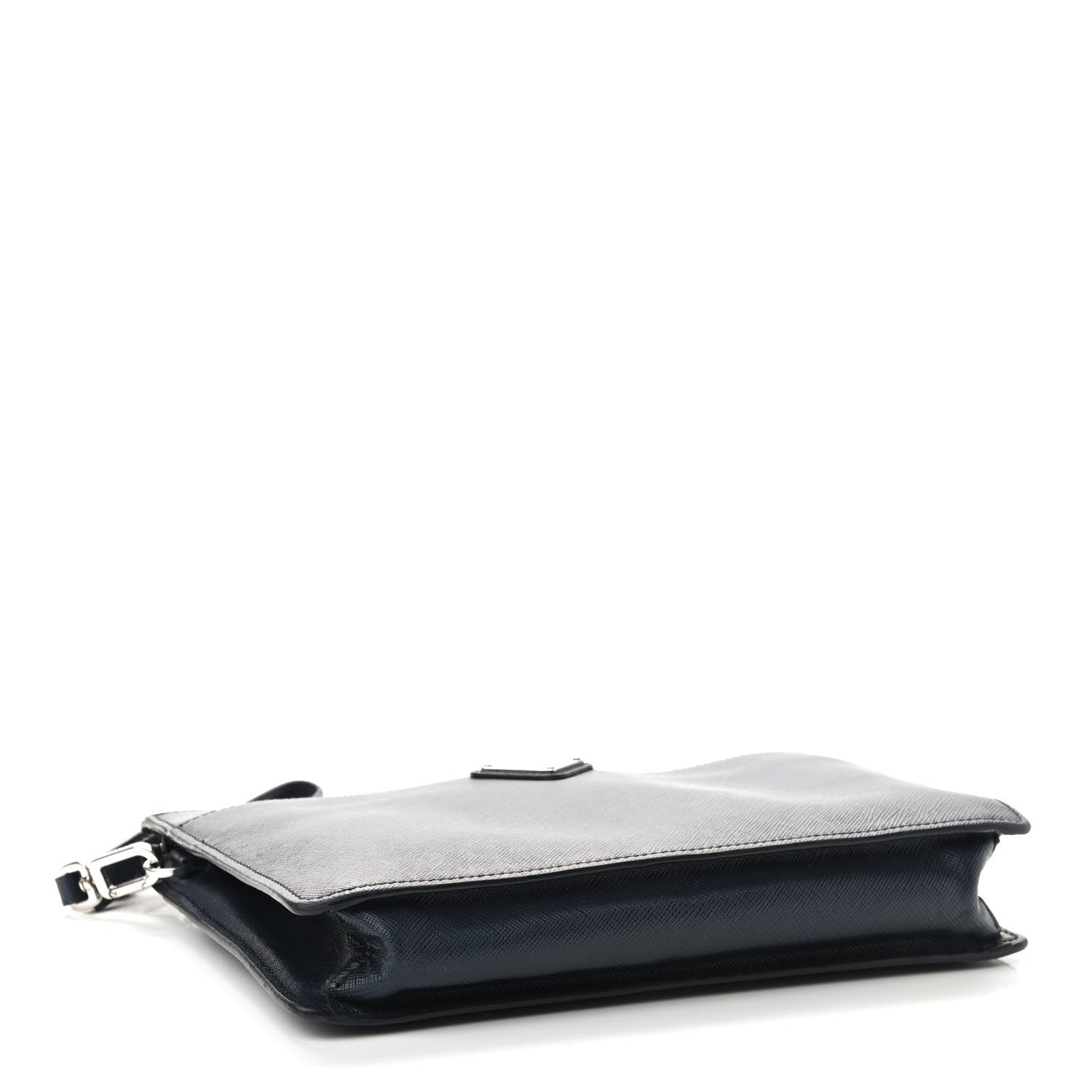 Prada Saffiano Clutch Wristlet Bag Navy 4 of 8