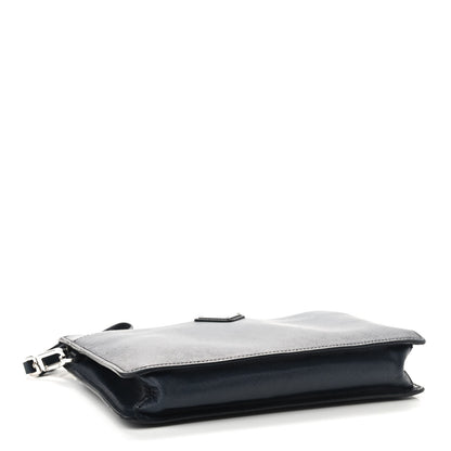 Prada Saffiano Clutch Wristlet Bag Navy 4 of 8