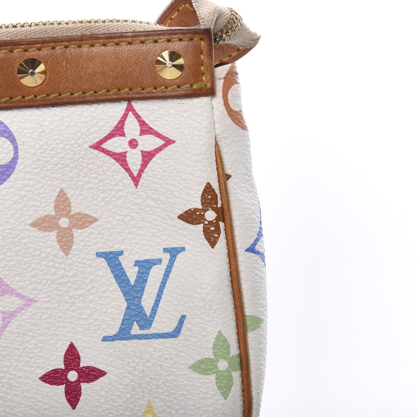 Monogram Multicolor Pochette Accessories White
