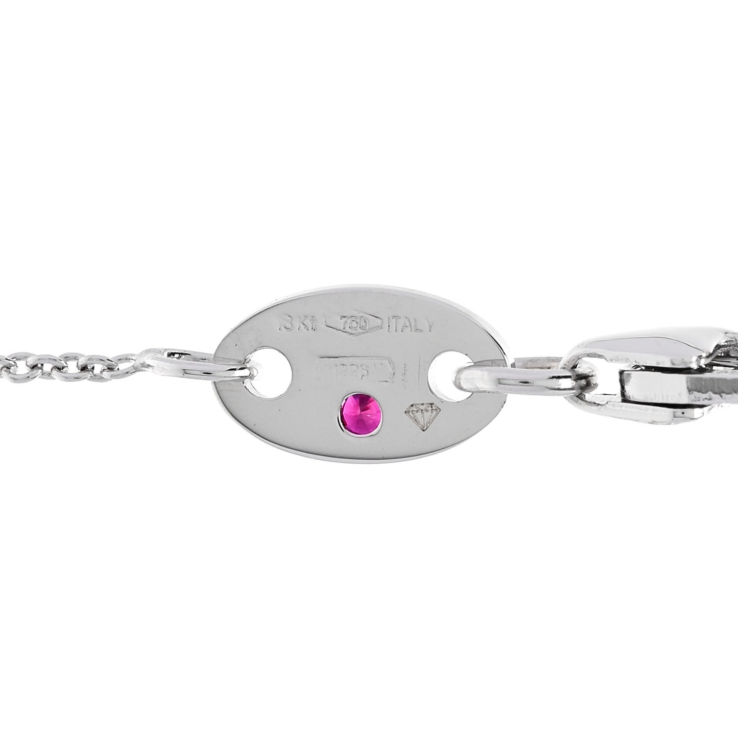 18K White Gold Diamond .23ctw Diamonds by the Inch Five Station Necklace