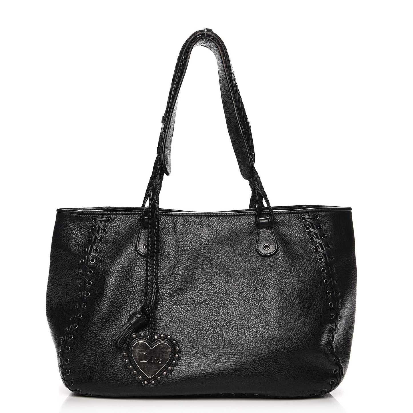 Calfskin Ethnic Tote Black