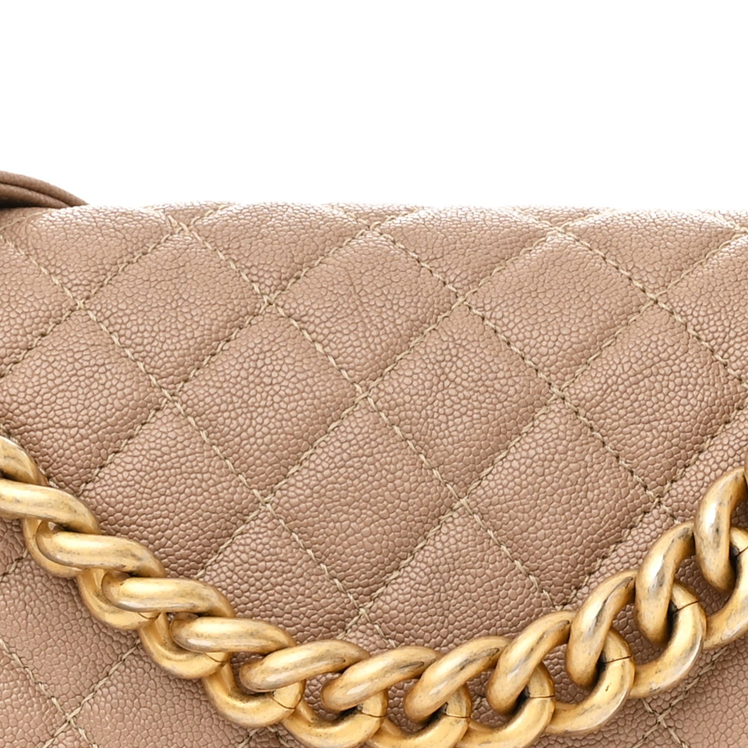 Chanel Caviar Quilted Medium Boy Flap Beige 8 of 13