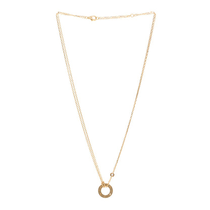 Cartier 18K Yellow Gold 2 Diamond LOVE Necklace 4 of 5