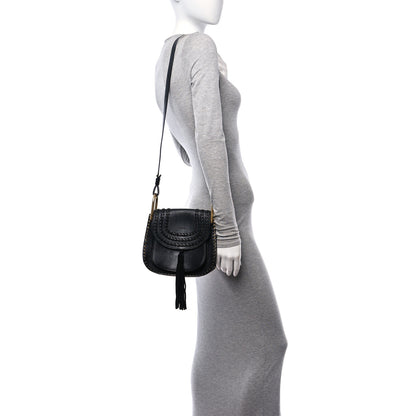 Chloe Calfskin Braided Small Hudson Shoulder Bag Black 3 of 11