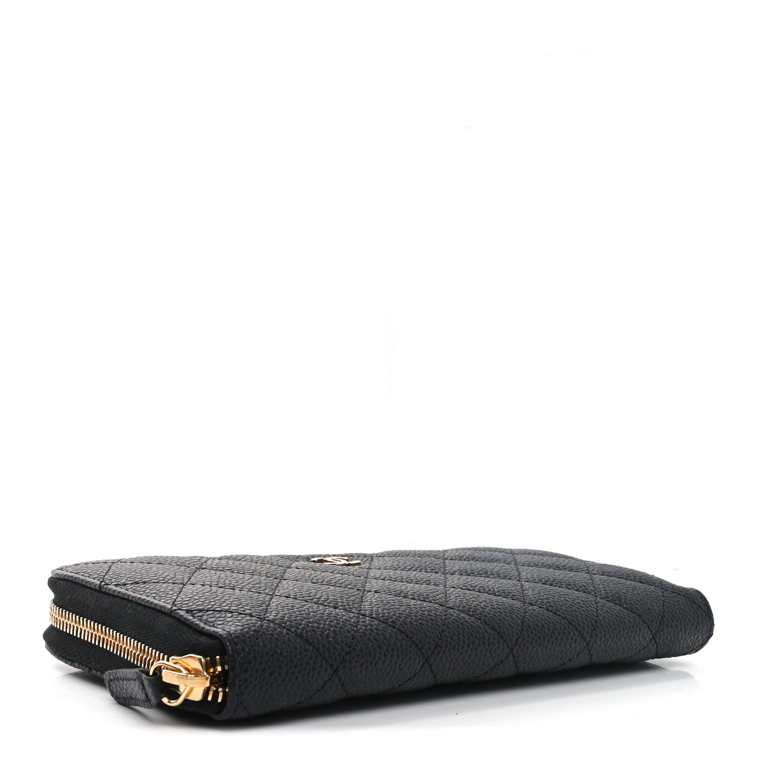 Chanel Caviar Quilted Large Gusset Zip Around Wallet Black 4 of 11