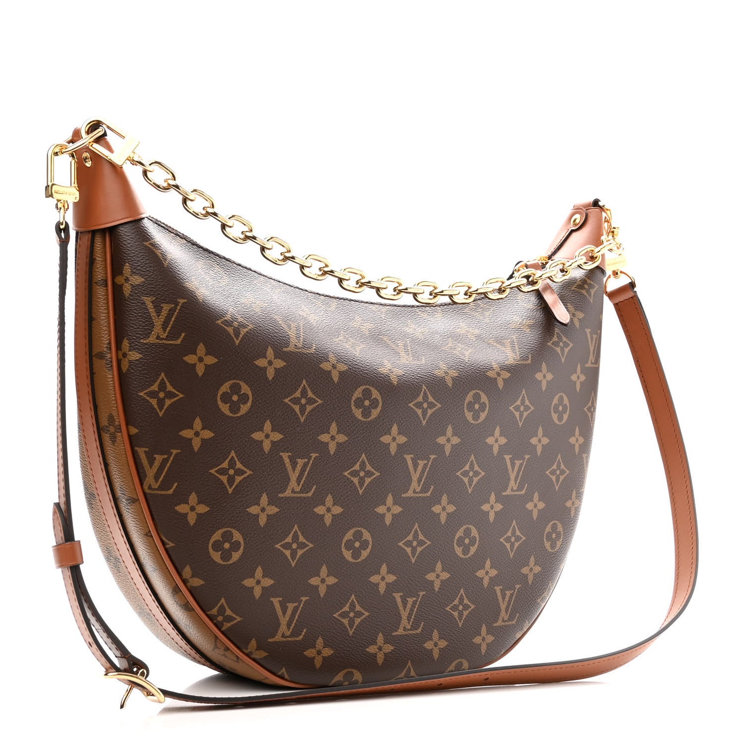Reverse Monogram Loop Hobo