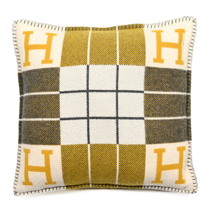 Hermes Wool Cashmere Avalon III Pillow PM Gris Soleil 1 of 3
