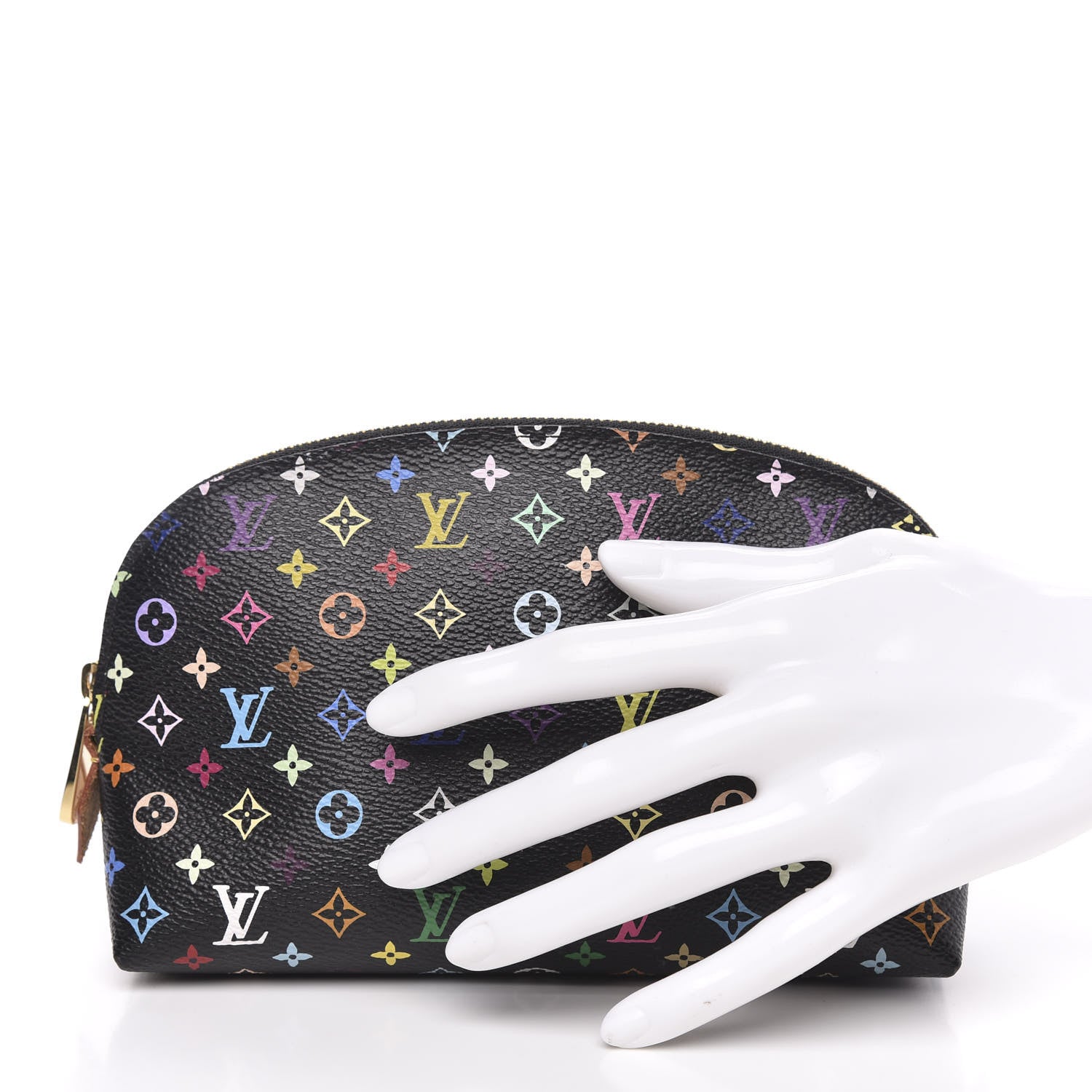 Louis Vuitton Monogram Multicolor Cosmetic Pouch Black Grenade 2 of 8