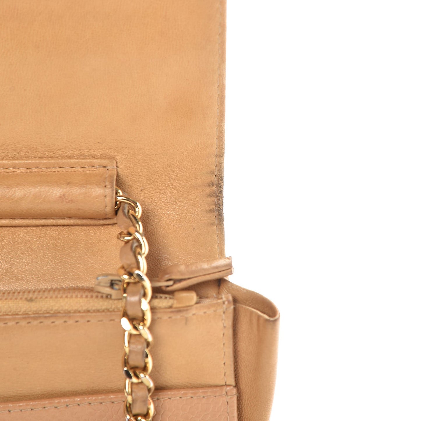 Caviar Timeless CC Wallet On Chain WOC Beige
