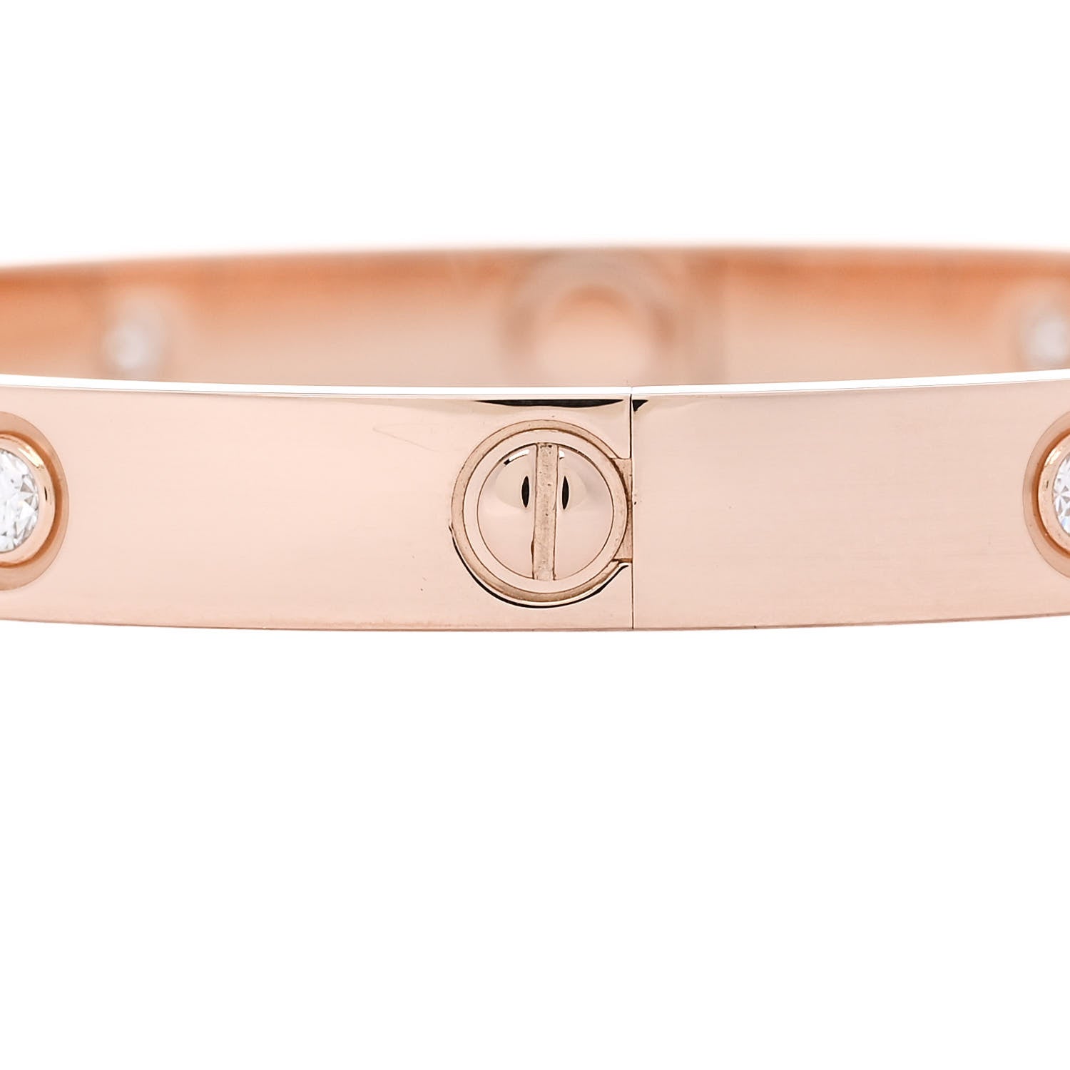 Cartier 18K Pink Gold 10 Diamond LOVE Bracelet 17 6 of 10