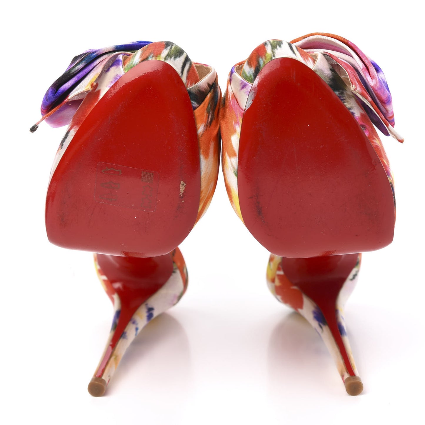 Satin Bouquet Vendome Sling 120 Pumps 39.5 Multicolor