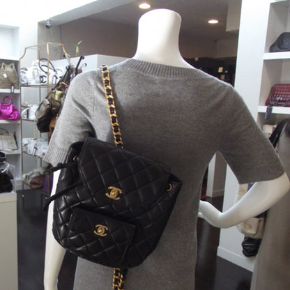 Chanel Lambskin Quilted Backpack Black 2 of 11