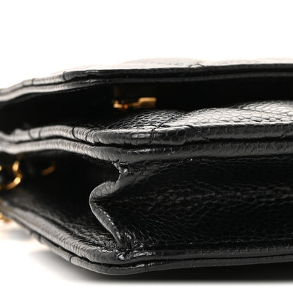 Chanel Caviar Quilted Wallet On Chain WOC Black 10 of 12