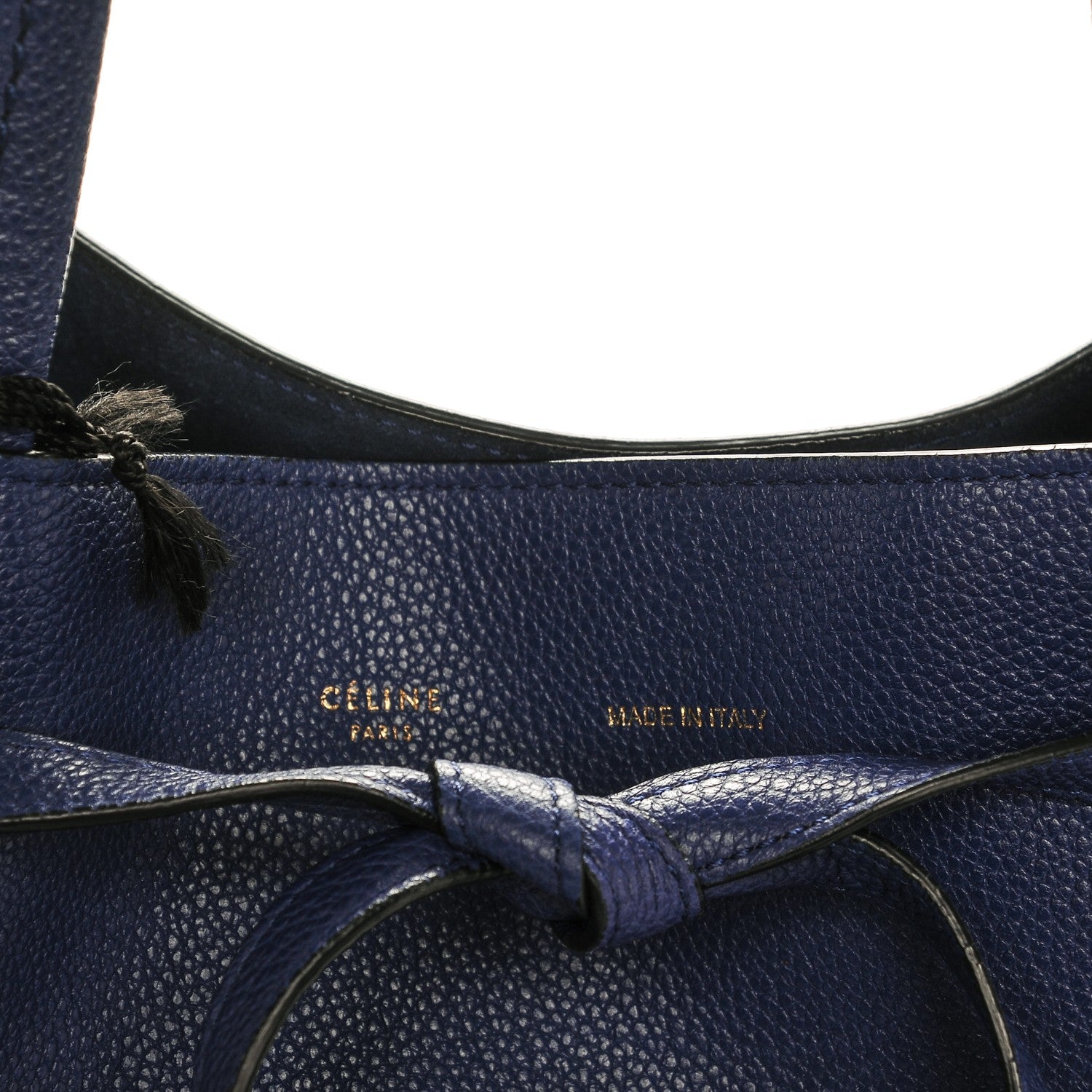 Celine Soft Grained Calfskin Small Belt Cabas Phantom Indigo 6 of 6