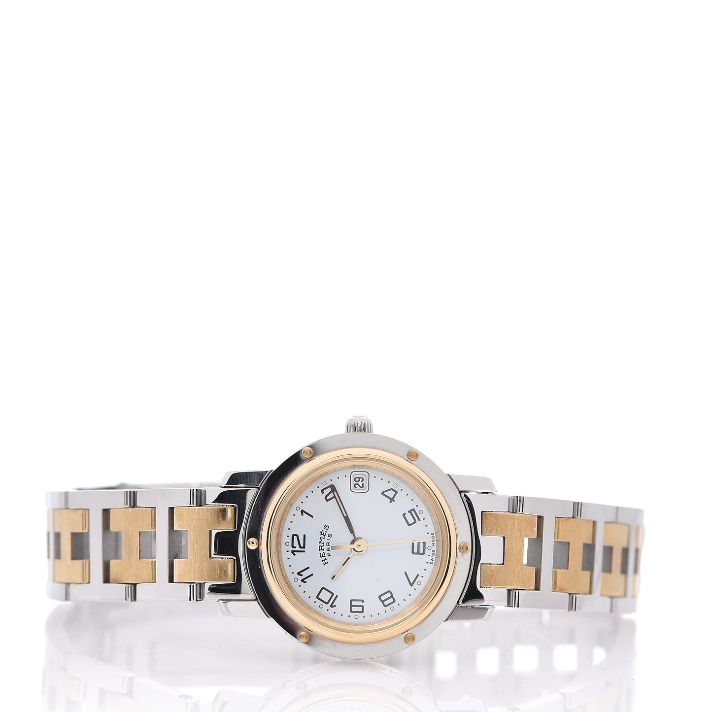 Stainless Steel 24mm Clipper Quartz Watch Gold