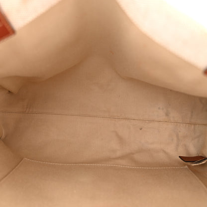 Chloe Cotton Calfskin Medium Woody Ribbon Tote White Brown 5 of 17