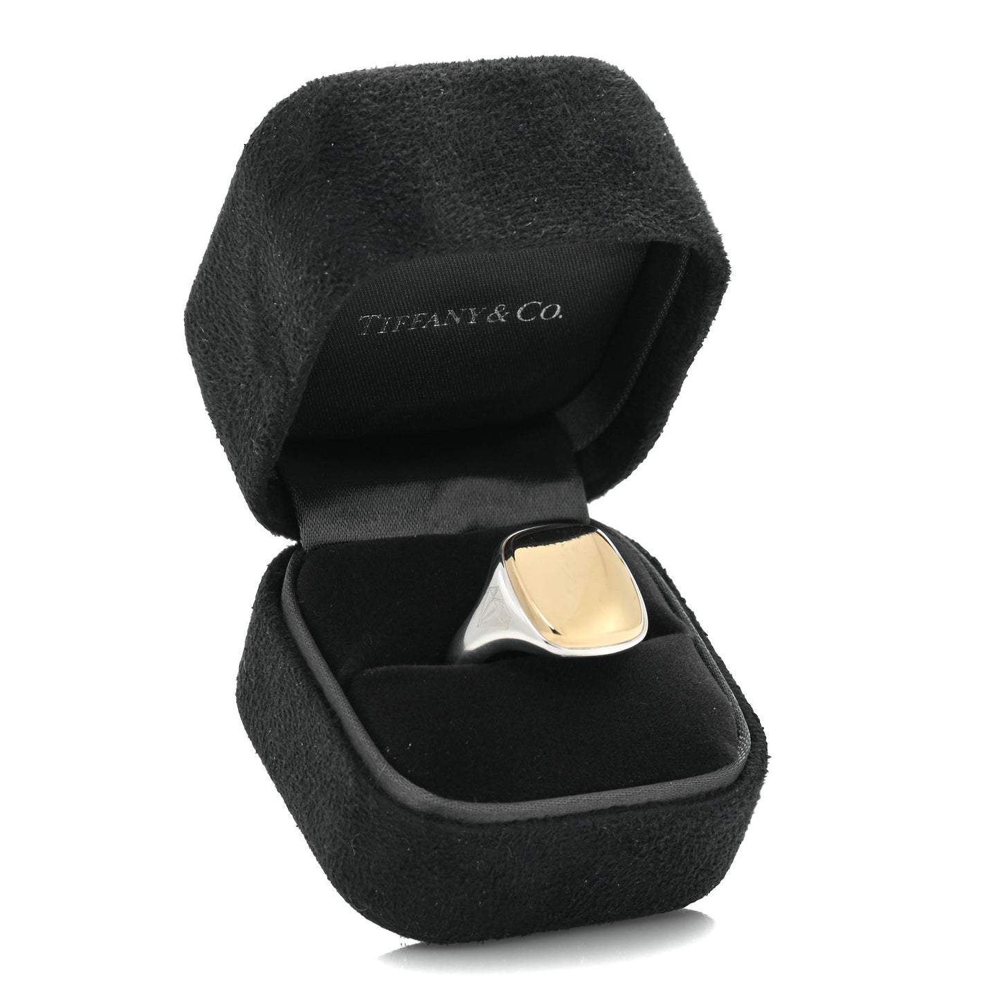Sterling Silver 18K Yellow Gold Signet Ring 60 9