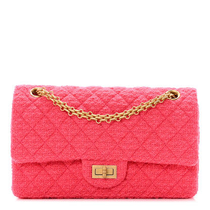Chanel Wool Tweed Quilted 2.55 Reissue 225 Flap Pink 1 of 8