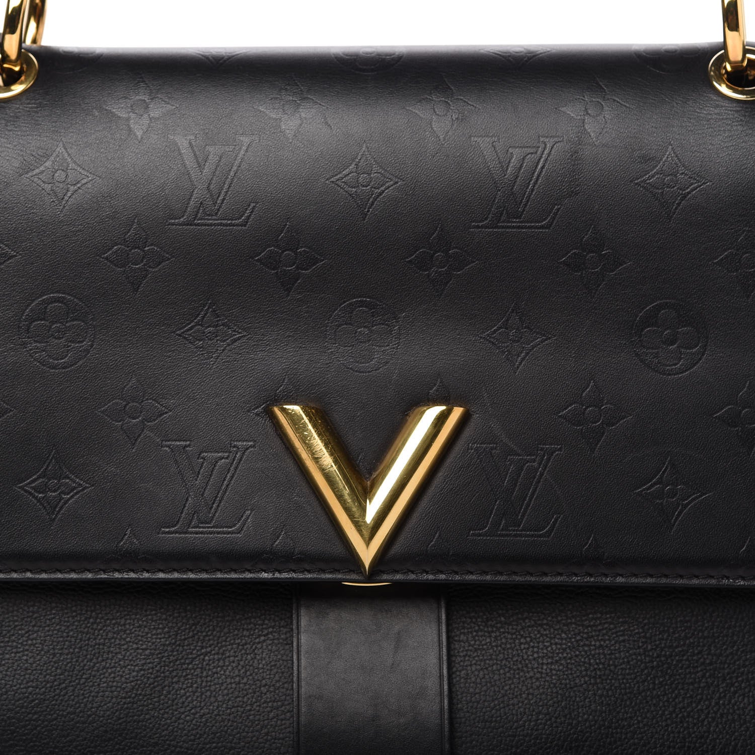 Louis Vuitton Calfskin Monogram Very One Handle Black 10 of 10