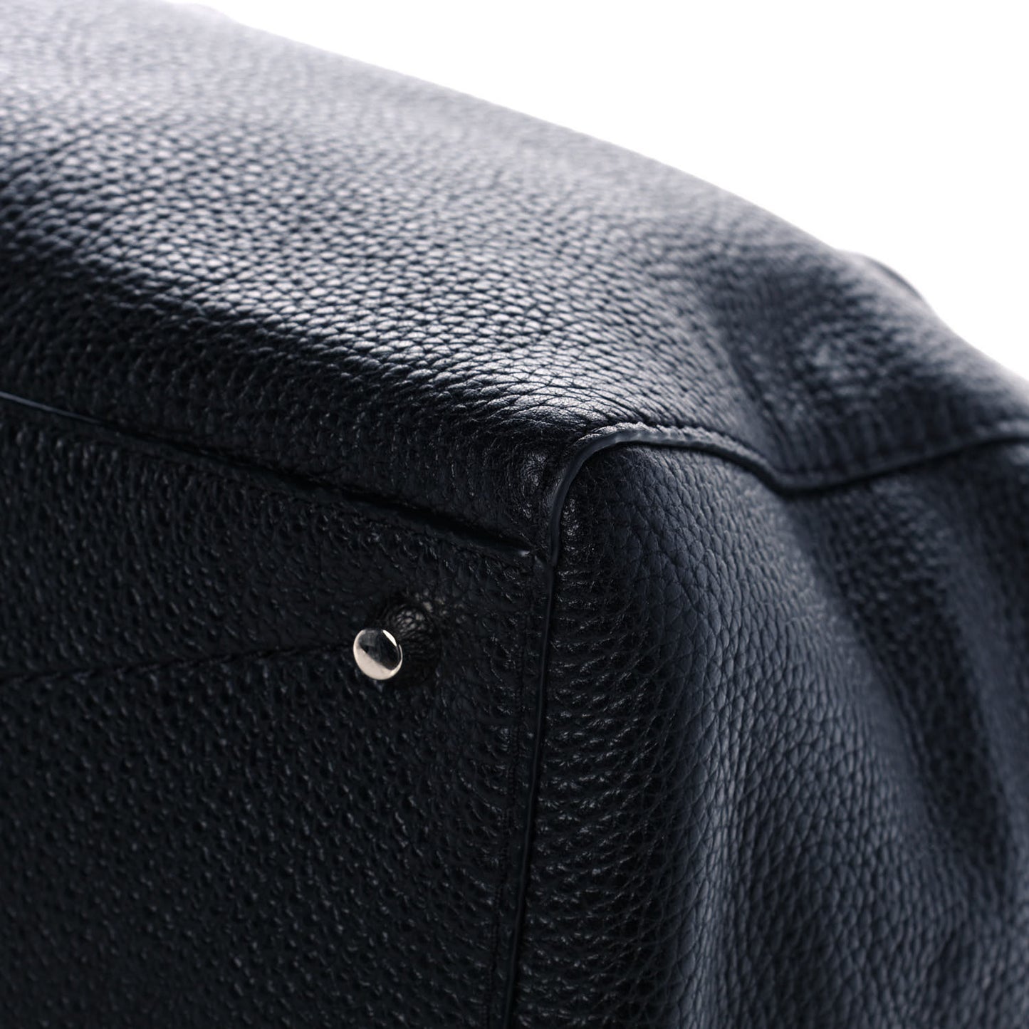 Textured Calfskin Medium Incognito Satchel Black