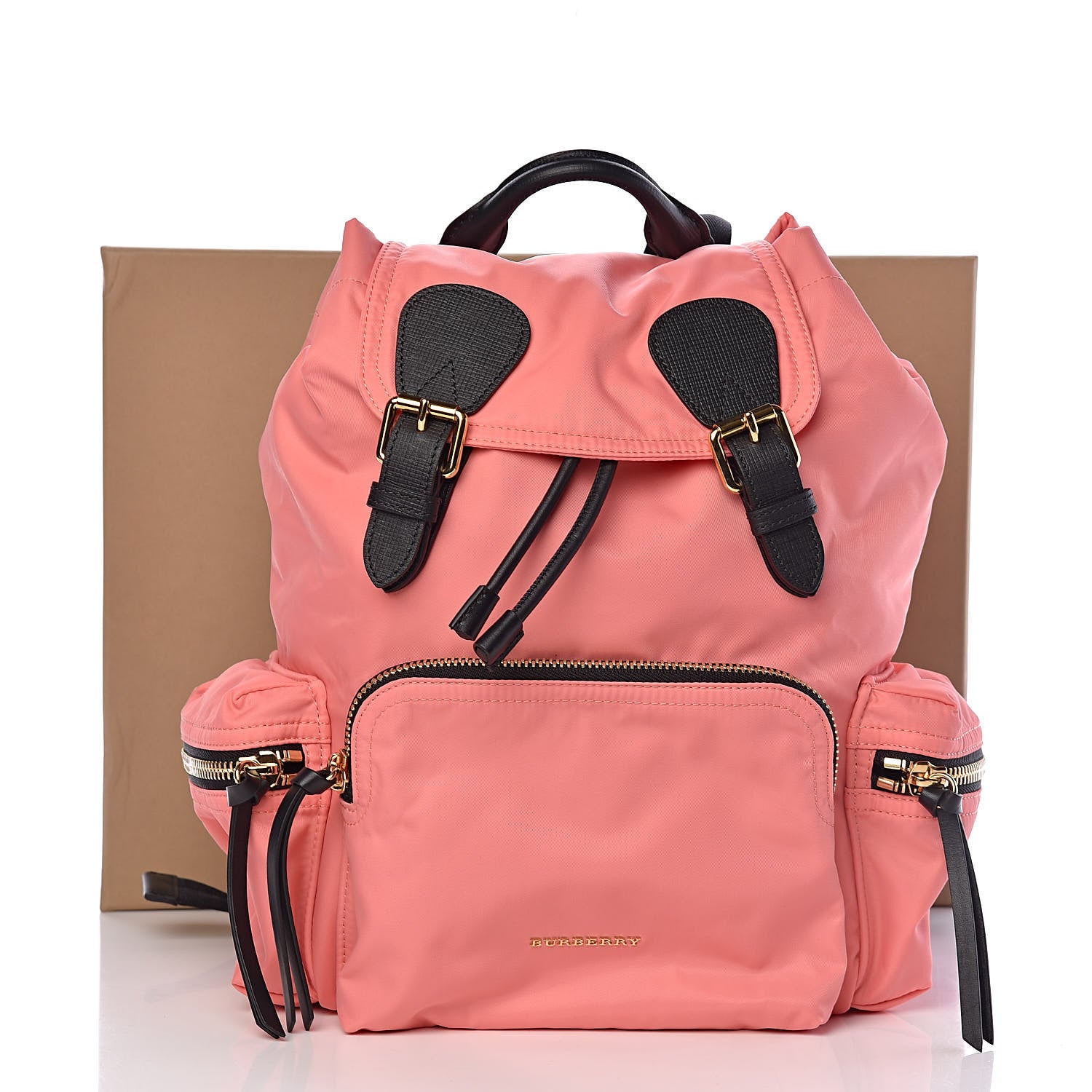 Burberry Nylon Medium Rucksack Backpack Bright Coral Pink 12 of 12