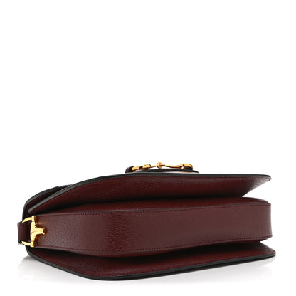 Gucci Monogram Textured Dollar Calfskin Horsebit 1955 Shoulder Bag Sahara Rubino Chardonnay 4 of 11