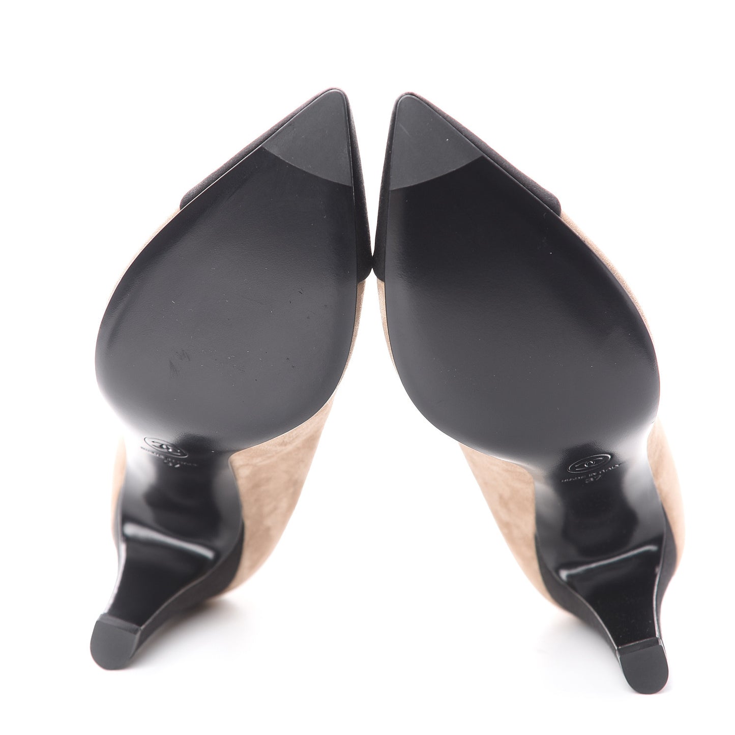 Suede Calfskin Satin Gabrielle Cap Toe Short Boots 37 Beige Black