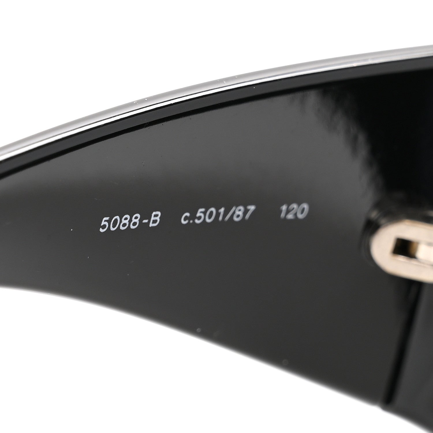 Chanel Acetate Shield Sunglasses 5088-B Black 6 of 8
