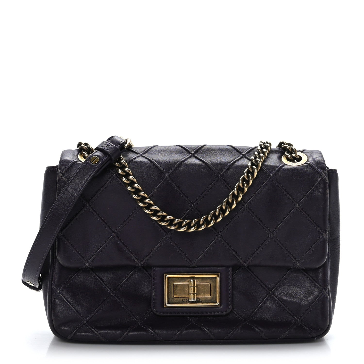 Chanel Calfskin Diamond Debossed Medium Cosmos Flap Purple 1 of 9