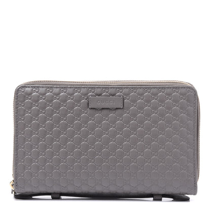 Gucci Soft Microguccissima Zip Around Top Handle Travel Wallet Loess 1 of 9