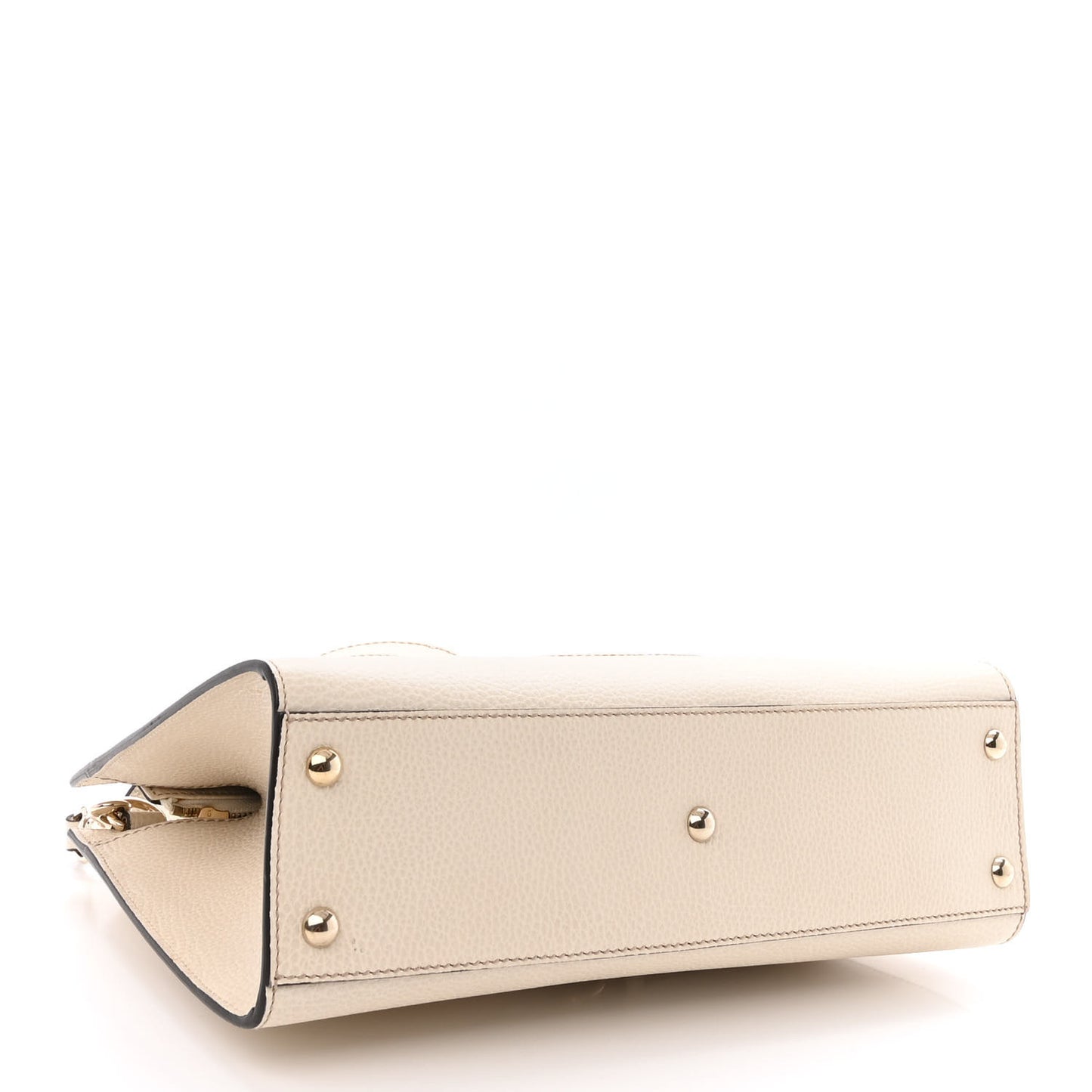 Dollar Calfskin Medium Soho Top Handle Satchel Ivoire
