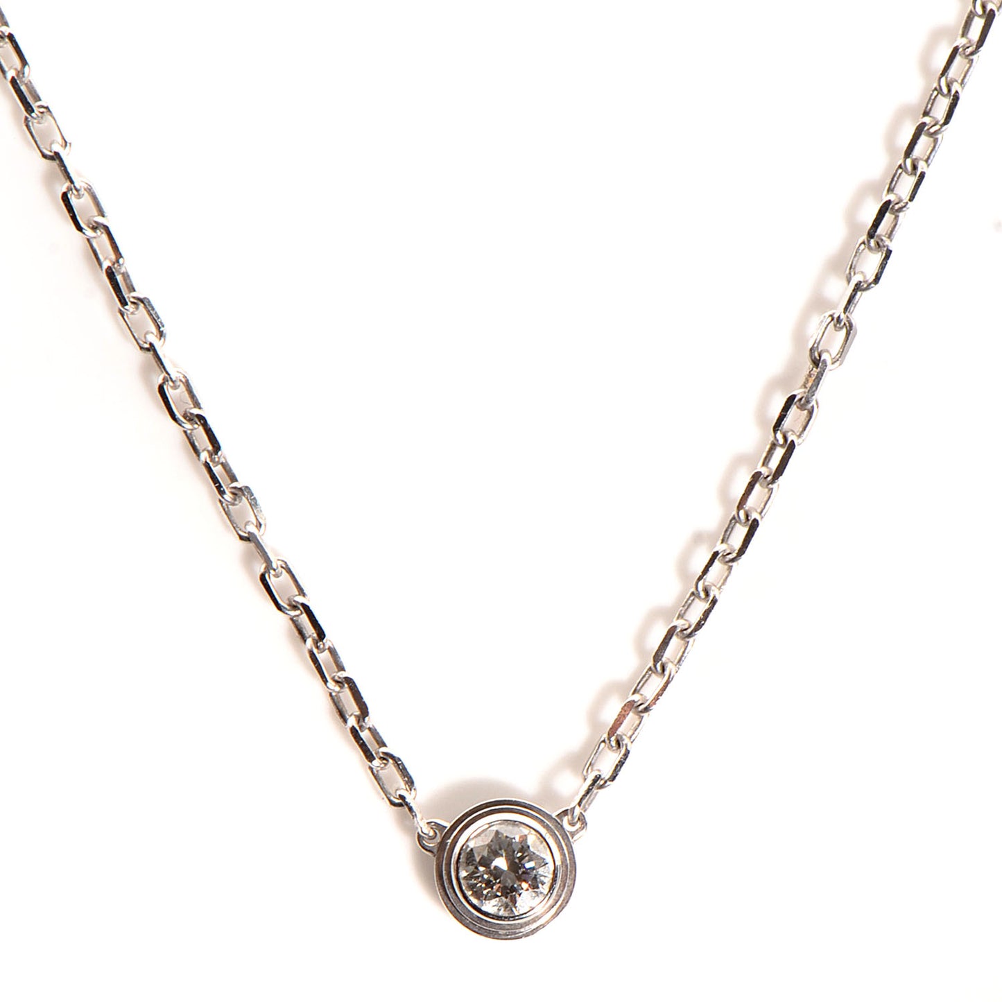 18K White Gold Diamond SM D'Amour Pendant Necklace