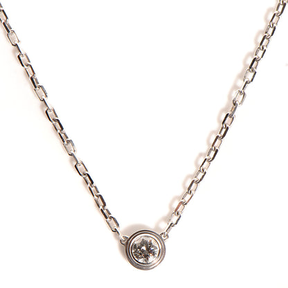 Cartier 18K White Gold Diamond SM D'Amour Pendant Necklace 1 of 6