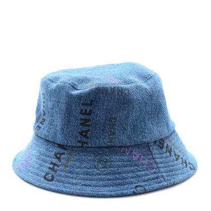 Chanel Denim Mood Cloche Bucket Hat S Blue 1 of 8