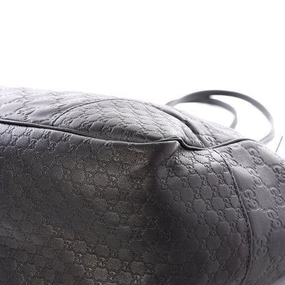 Gucci Guccissima Medium Bree Zippered Tote Black 8 of 12