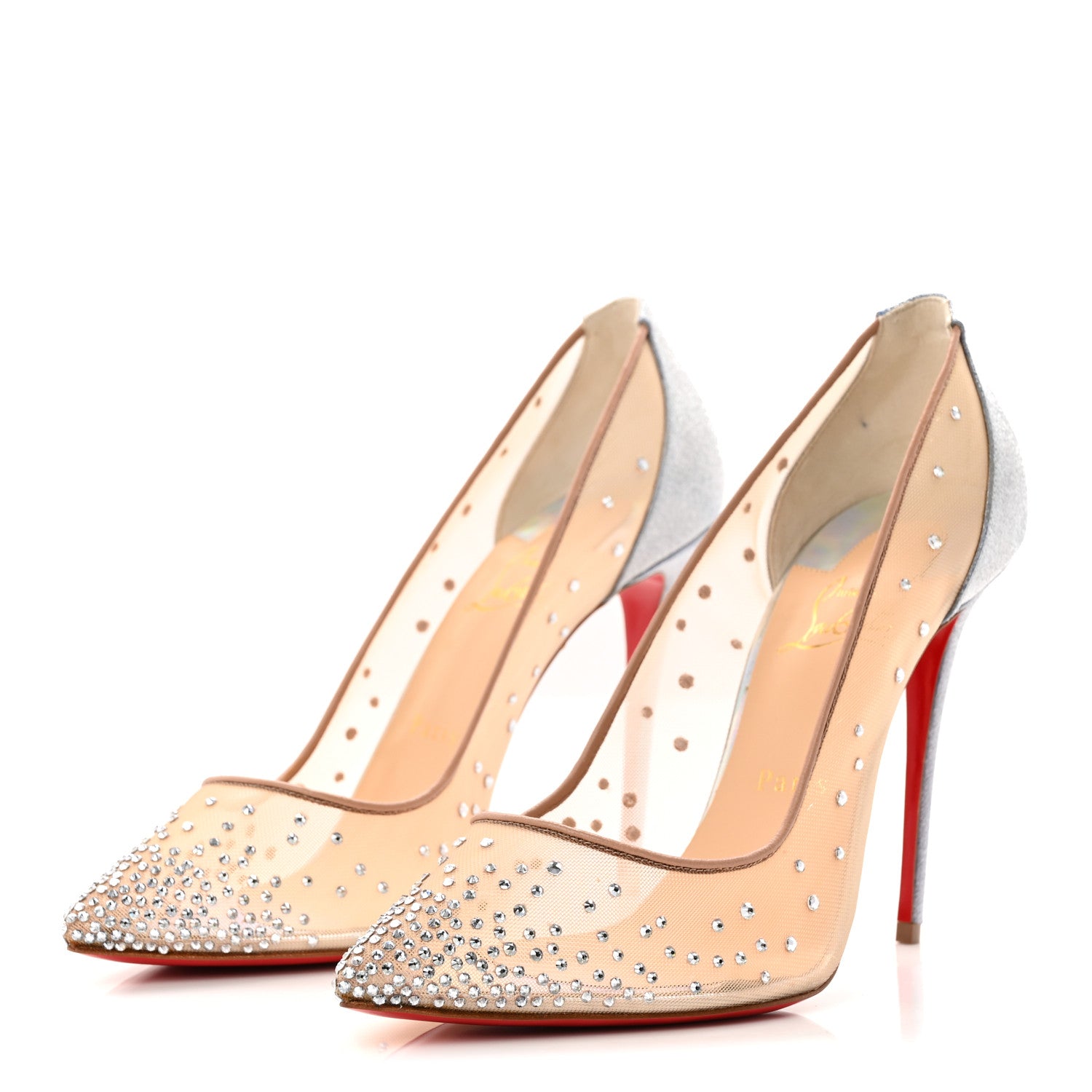 Christian Louboutin Crystal Strass Follies 100 Pumps 40.5 Crystal 4 of 9