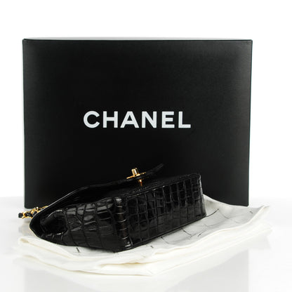 Chanel Alligator Medium Double Flap Black 4 of 13