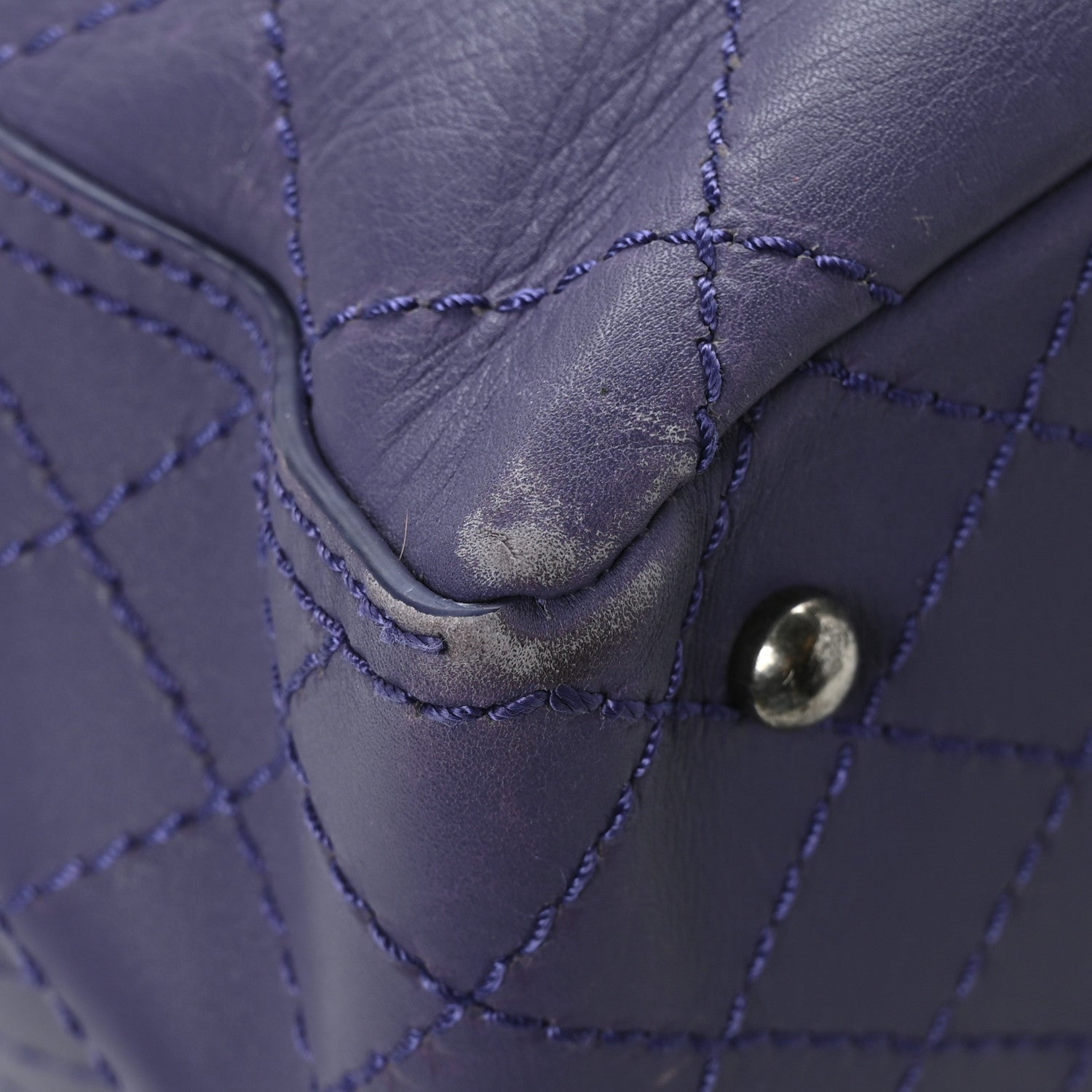 Chanel Calfskin CC Pocket Tote Purple 10 of 11