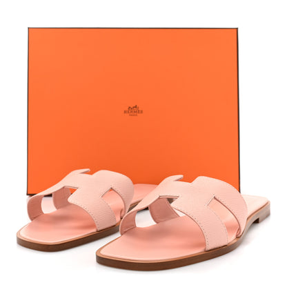 Hermes Epsom Oran Sandals 39 Rose Pale 3 of 9