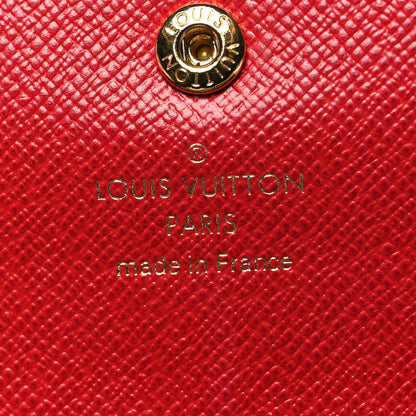 Louis Vuitton Damier Ebene Emilie Wallet Red 7 of 10