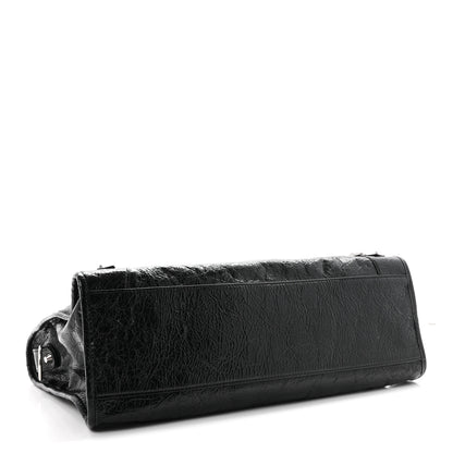 Balenciaga Agneau Arena Silver Hardware Medium Le City Black 4 of 10