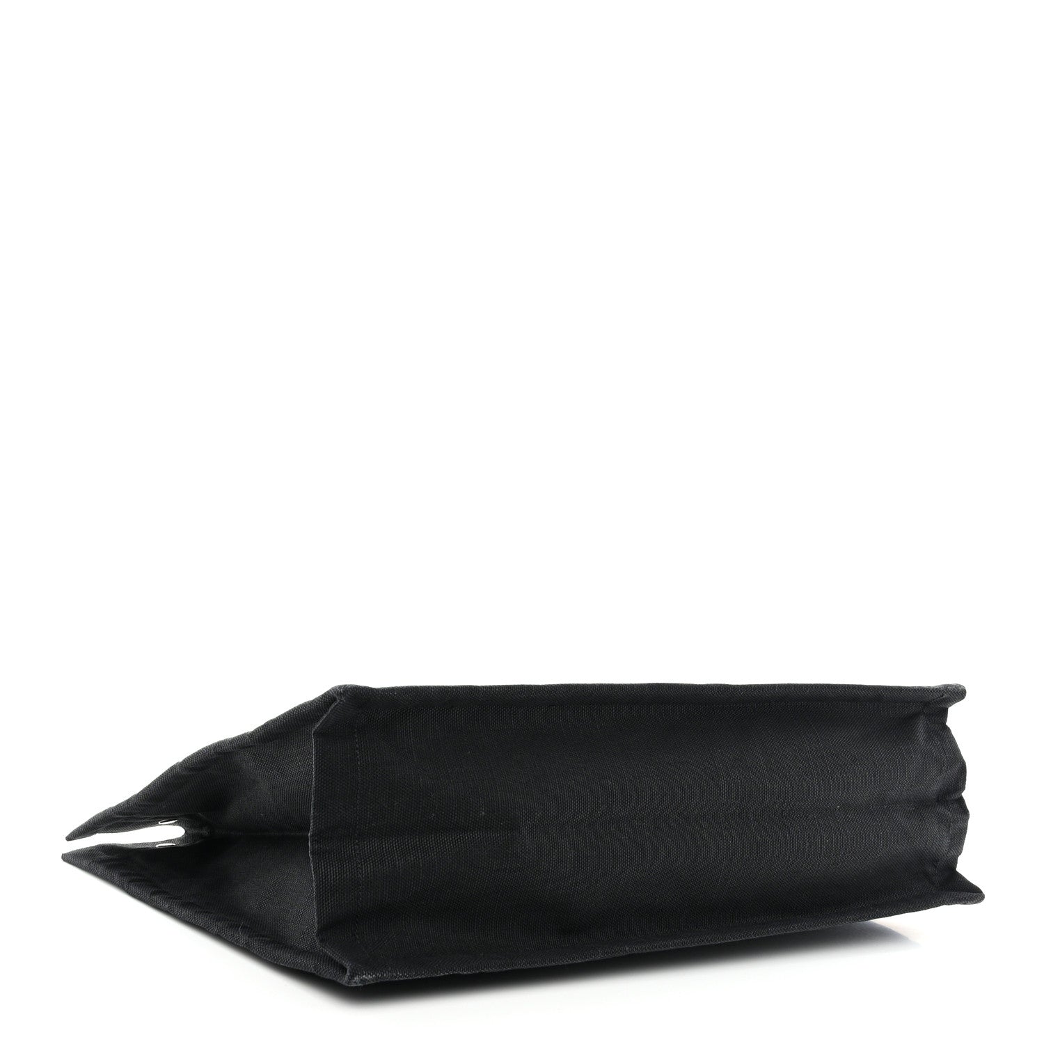 Saint Laurent Raffia Linen Calfskin Rive Gauche Tote Black 4 of 10