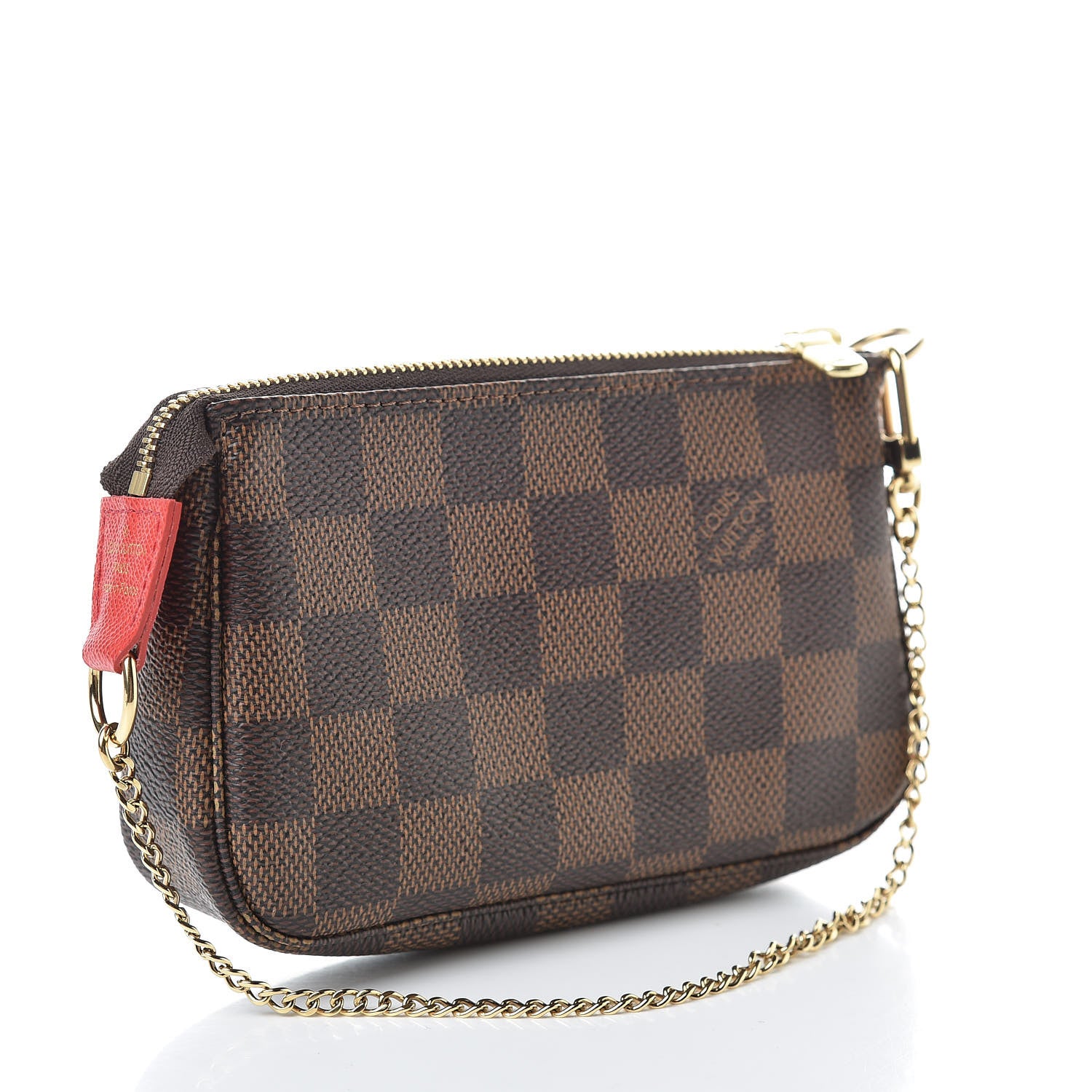 Louis Vuitton Damier Ebene 2019 Christmas Animation Mini Pochette Accessories Red 3 of 7